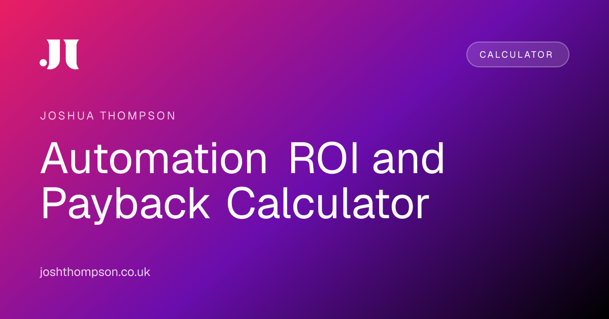 Automation ROI and Payback Calculator screenshot 1